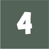 Icon of a white number four on a dark green background