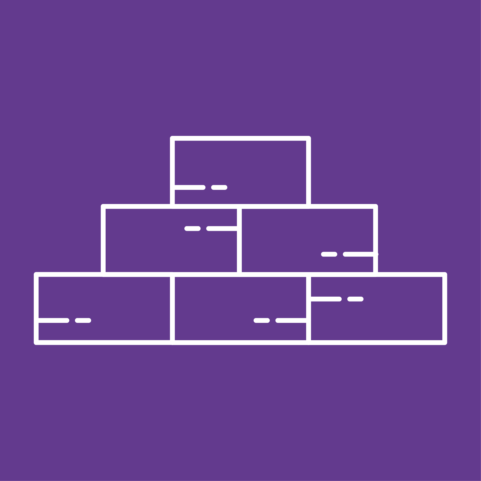 Research Skills, Knowledge and Tools Purple square with a graphic of stacked bricks
